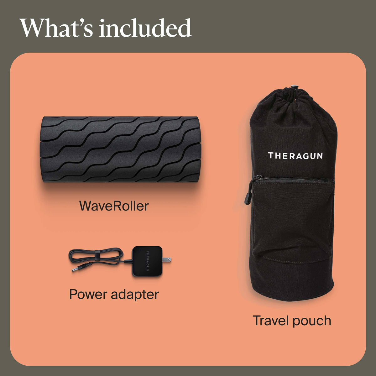 Therabody - WaveRoller - Vibrating Foam Roller For Large Muscle Groups - Black