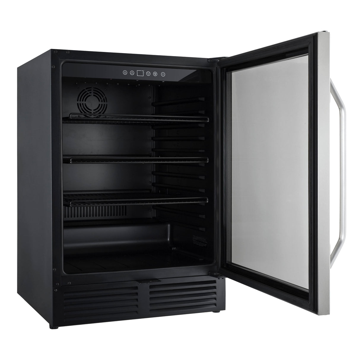 Avanti - Beverage Center - 130 Can Capacity - Stainless Steel/Black Cabinet