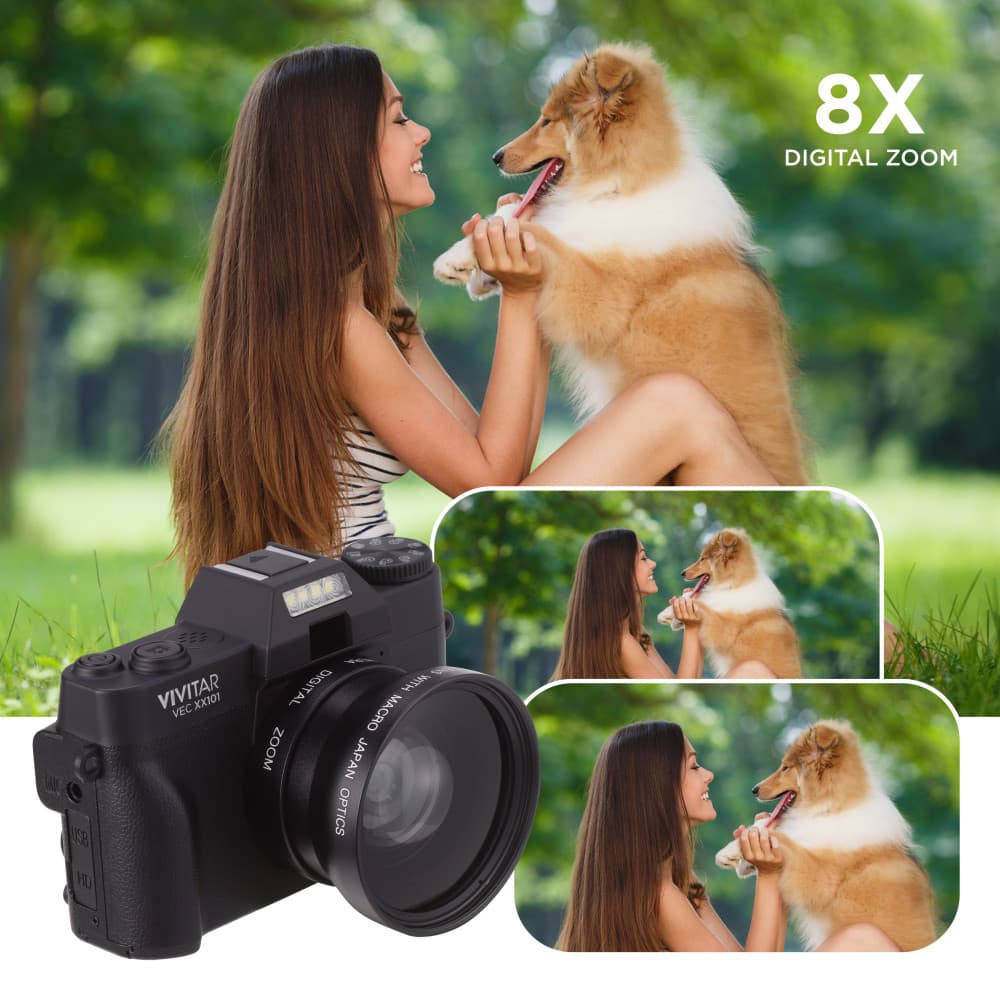 Vivitar - VECXX101 4K Digital Camera - Black