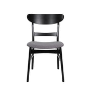 Modern Dining Chair With Upholstered Seat And Wood Frame