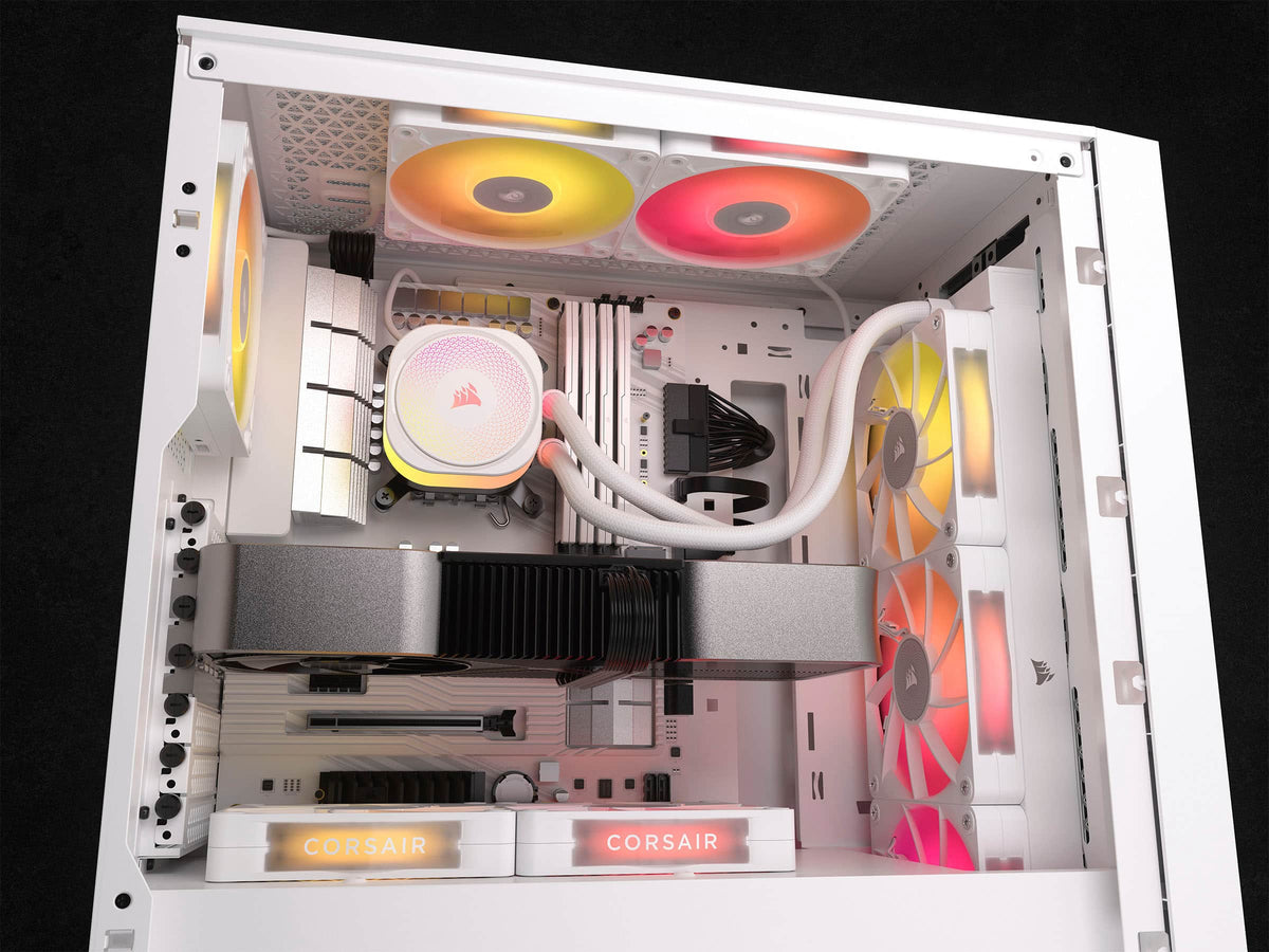 CORSAIR - iCUE LINK TITAN 360 RX Liquid CPU Cooler with RGB Lighting - White