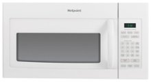 Hotpoint - 1.6 Cu. Ft. Over-the-Range Microwave with Convenience Cooking Controls - White