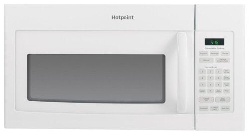 Hotpoint - 1.6 Cu. Ft. Over-the-Range Microwave with Convenience Cooking Controls - White