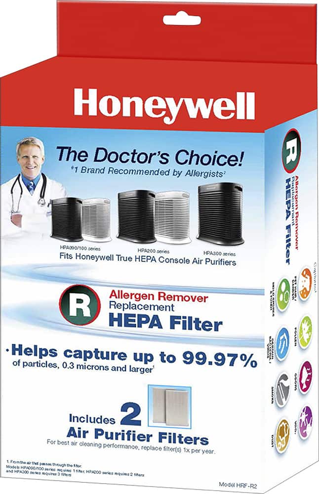 Honeywell - HEPA Replacement Filter 2-pk HRF-R2 - White