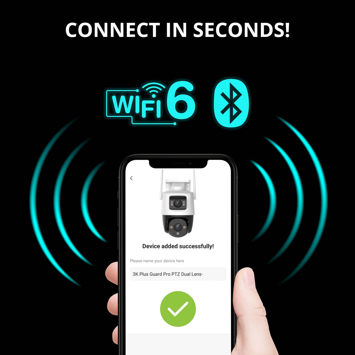 Defender - AI POWERED Guard Pro 3K PLUS Dual Lens PTZ Wi-Fi 6 Plug-in Security Camera - 3 Pack - White