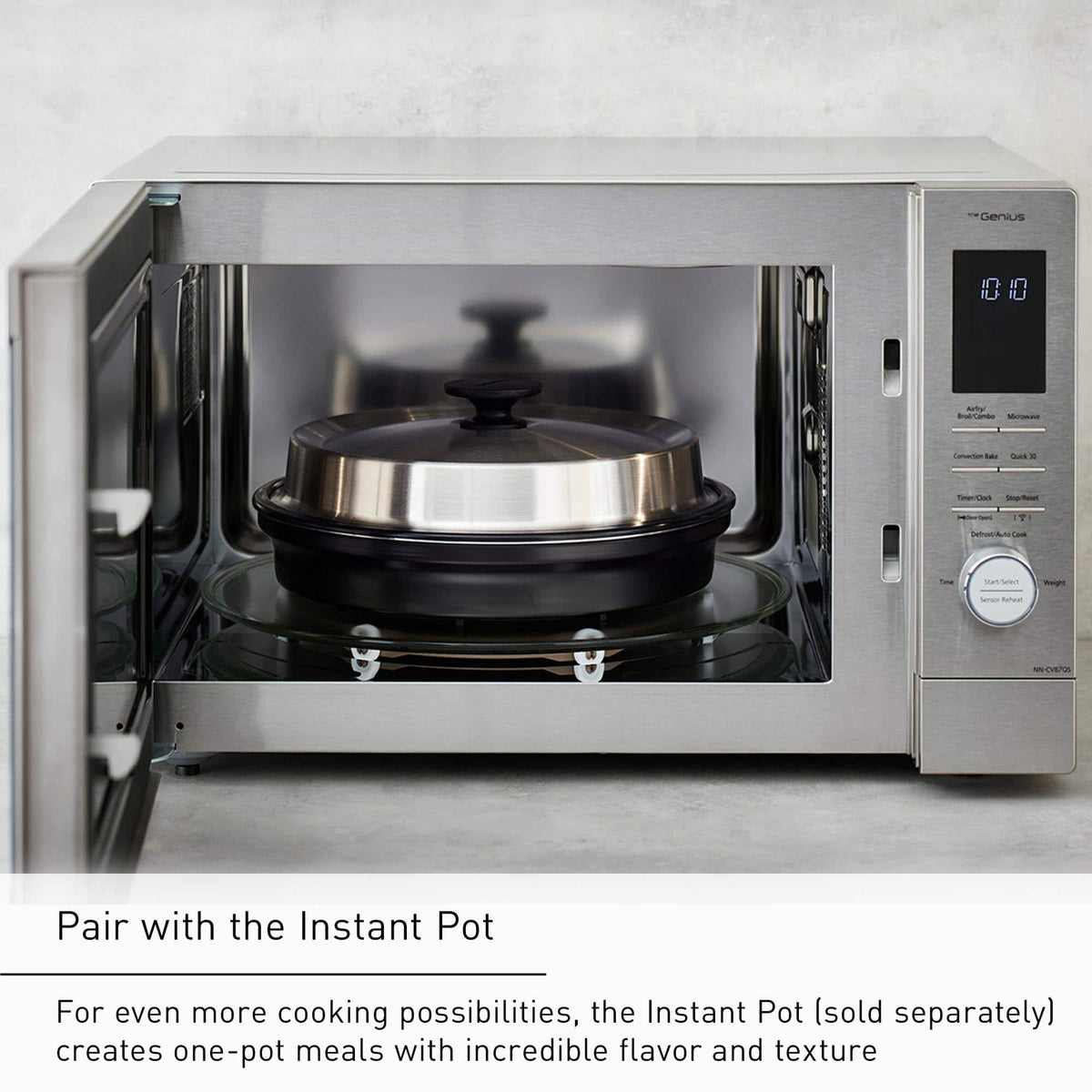 Panasonic - HomeCHEF Connect 4-in-1 Multi-Oven 1.2 Cu. Ft. Microwave, Air Fry, Convection Bake, Broil, with Genius Sensor Cooking - Silver