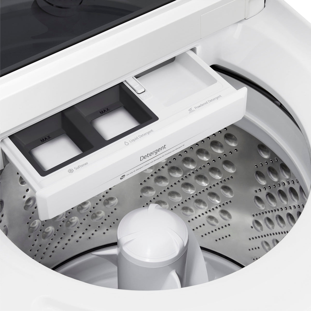 LG - 4.8 Cu. Ft. High-Efficiency Smart Top Load Washer with EasyUnload - Alpine White
