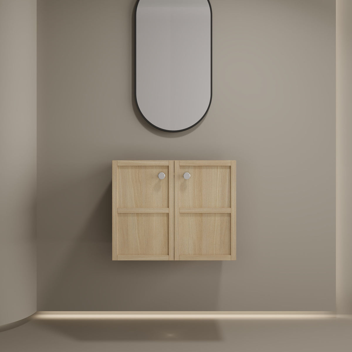 Mueble de Baño Moderno Suspendido con Puertas de Cierre Suave