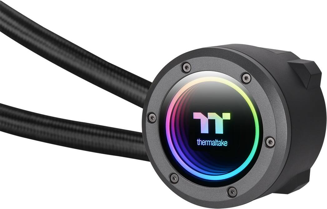 Thermaltake - TH360 V2 ARGB Sync 360mm AIO Liquid Cooler (3x 120mm ARGB PWM Fans) with Mirror Rotating Cap Design - Black