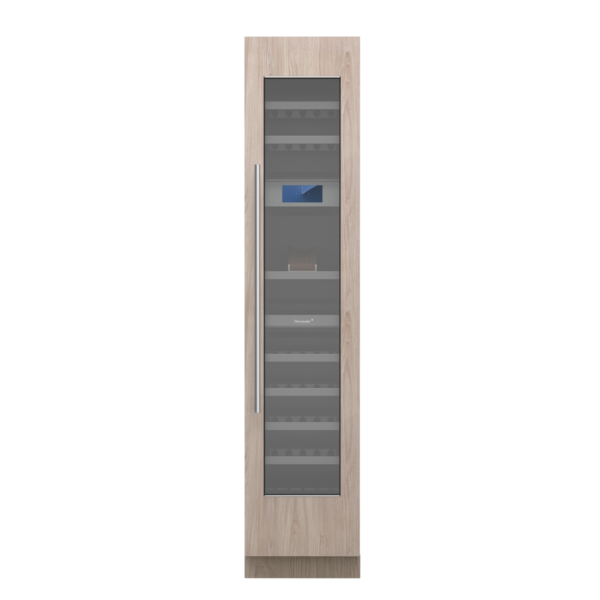 Thermador - Freedom Collection 65-Bottle 3-Zone Smart Built-in Wine Preservation Column with Presenter - Custom Panel Ready