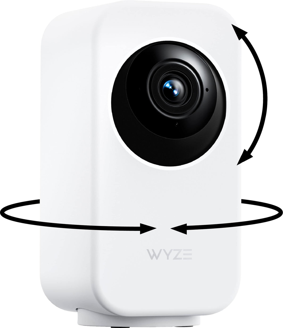 Wyze - Indoor Cam Pan 2K Indoor Pan/Tilt Wired Security Camera with Motion Tracking, Color Night Vision and 2-Way Audio - White