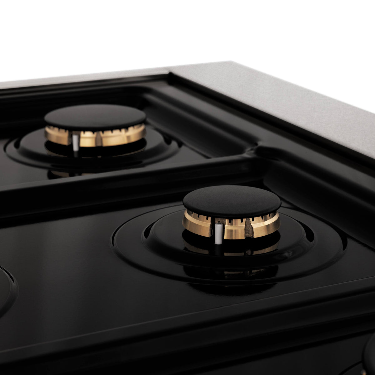 36 in. Wide 6 Burner ZLINE Autograph Legacy Dual Fuel Range in Satin Steel & Gold Accents (RASZ-SN-36-G) - Stainless Steel