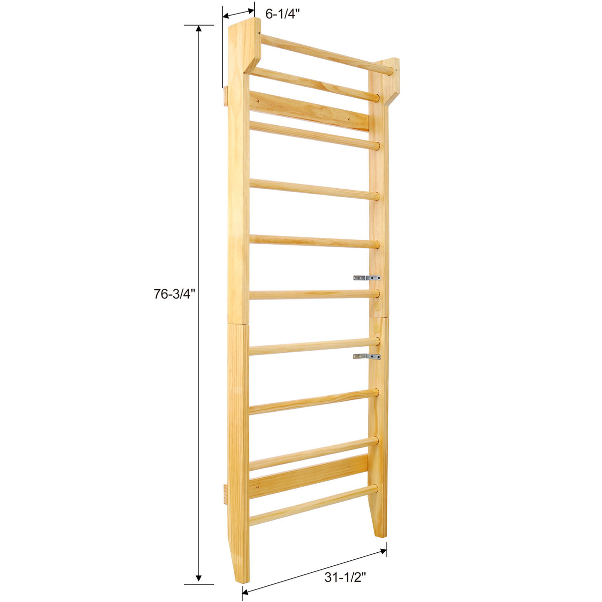 Gymnastics Stall Bar Multi Use Swedish Ladder For Home Gym And Physical Therapy - Natural