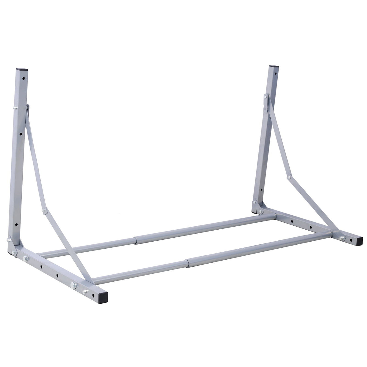 Wall-Mounted Folding Tire Storage, 30.5 To 50.5" Wide, Supports 300 Pounds - Gray