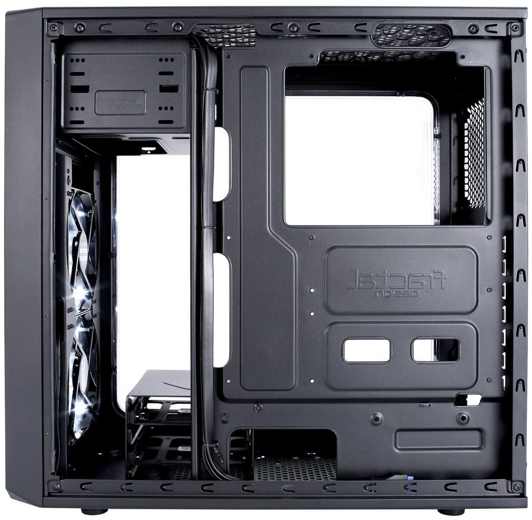 Fractal Design - Focus G ATX, microATX, Mini-ITX Black Chassis with Acrylic Window Mid Tower PC Case - Black