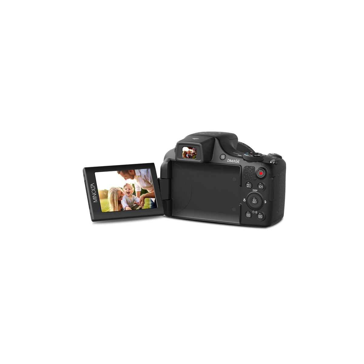 Minolta - DIMAGE MN68Z 20 Megapixel 4K 68x Optical Zoom Camera w/Electronic Viewfinder - Black