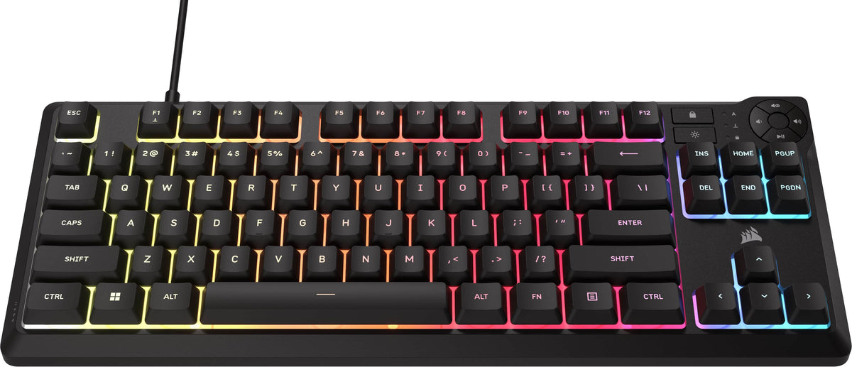 CORSAIR - K55 CORE TKL RGB Gaming Keyboard – 8-Zone RGB – Tenkeyless - Black