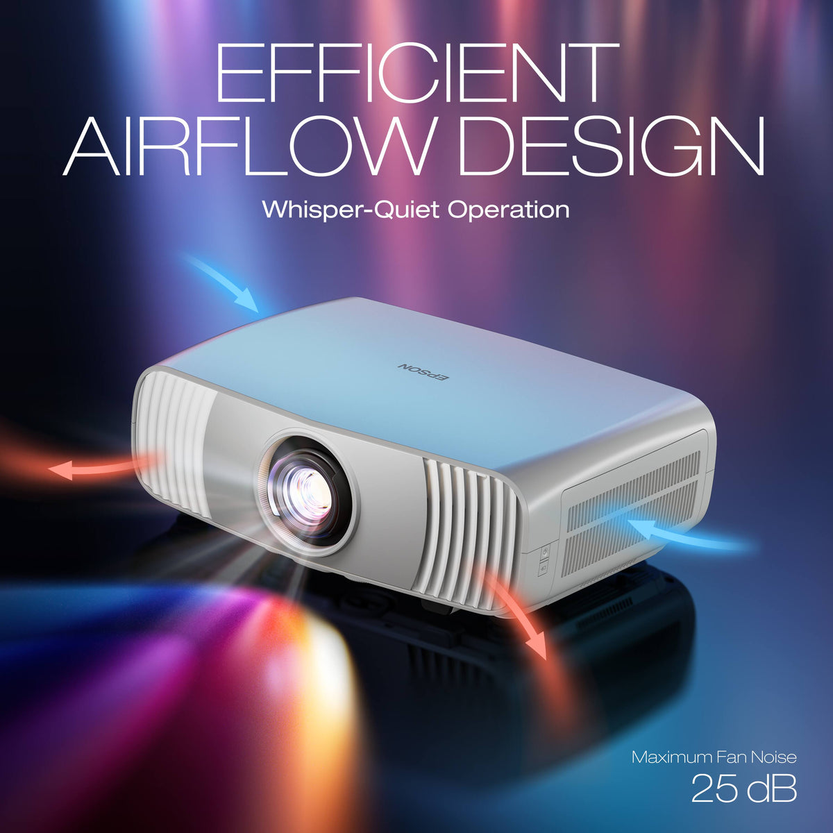 Epson - Home Cinema LS6000 4K Laser Projector, 3,400 Lumens of Color and Brightness, 3LCD, HDR - White