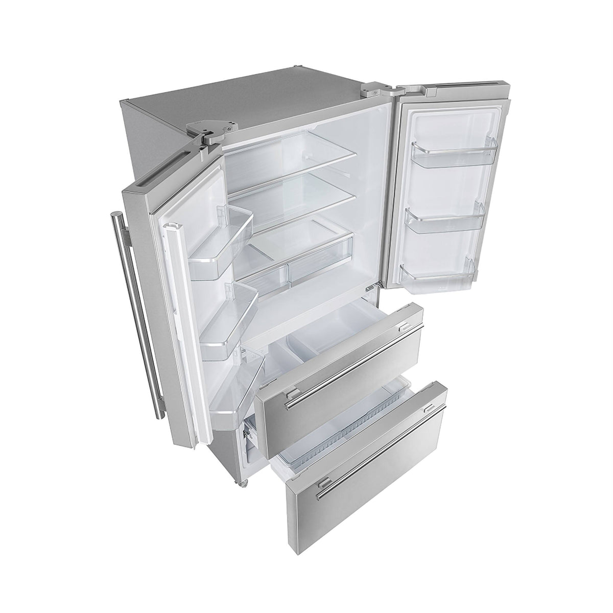 Forno Appliances - 36 in. Wide Moena 19.2 Cu. Ft. French Door Refrigerator - Stainless Steel