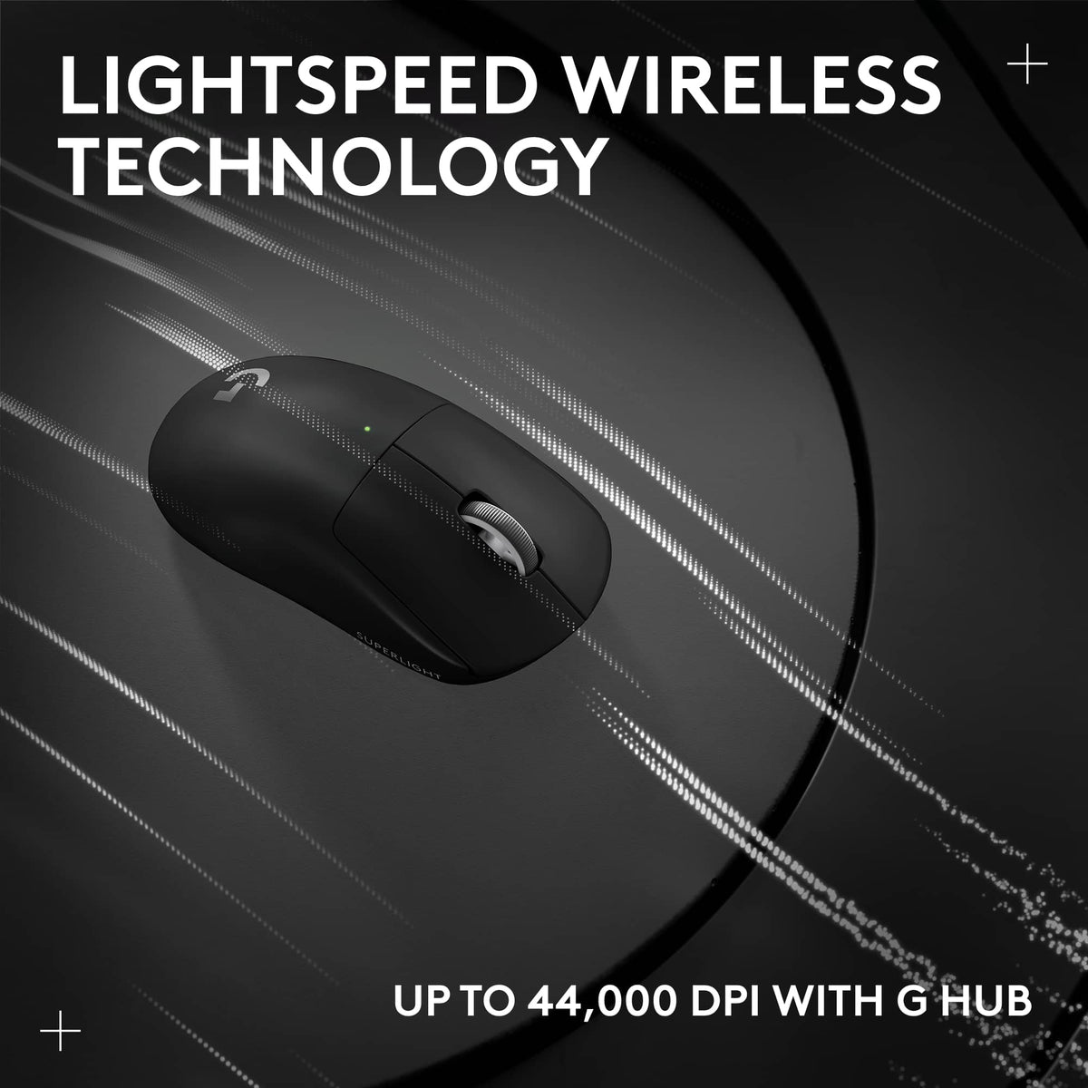 Logitech - G PRO X SUPERLIGHT 2 LIGHTSPEED Lightweight Wireless Optical HERO 2 Sensor 44 000 DPI Gaming Mouse with 8K Polling - Wireless - Black