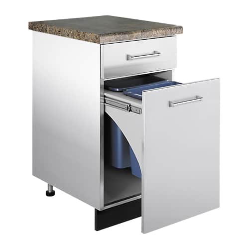 Viking - 30" Outdoor Trash Pullout Base Cabinet - Stainless Steel