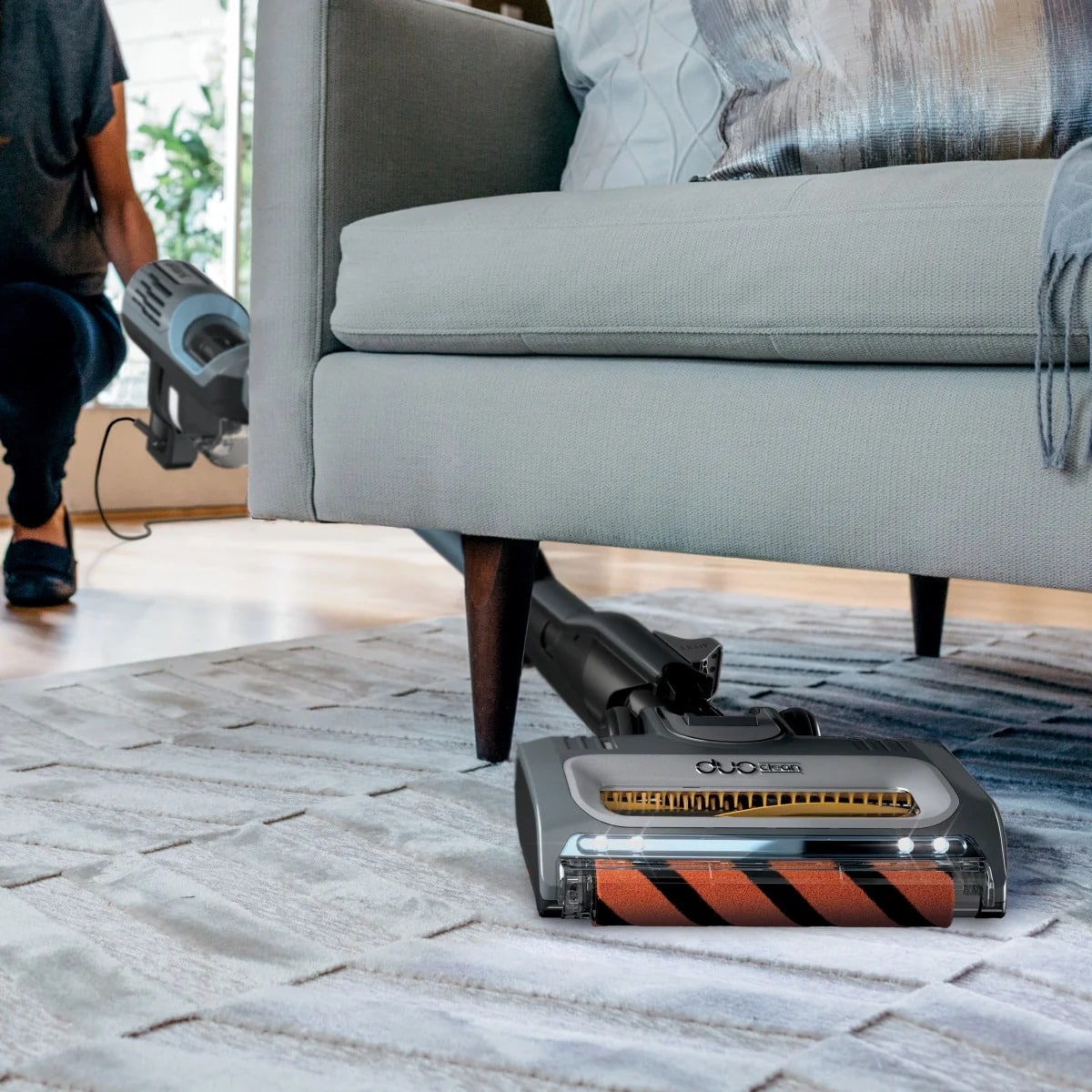 Shark - Refurbished Performance UltraLight Corded Stick Vacuum with DuoClean - Blue