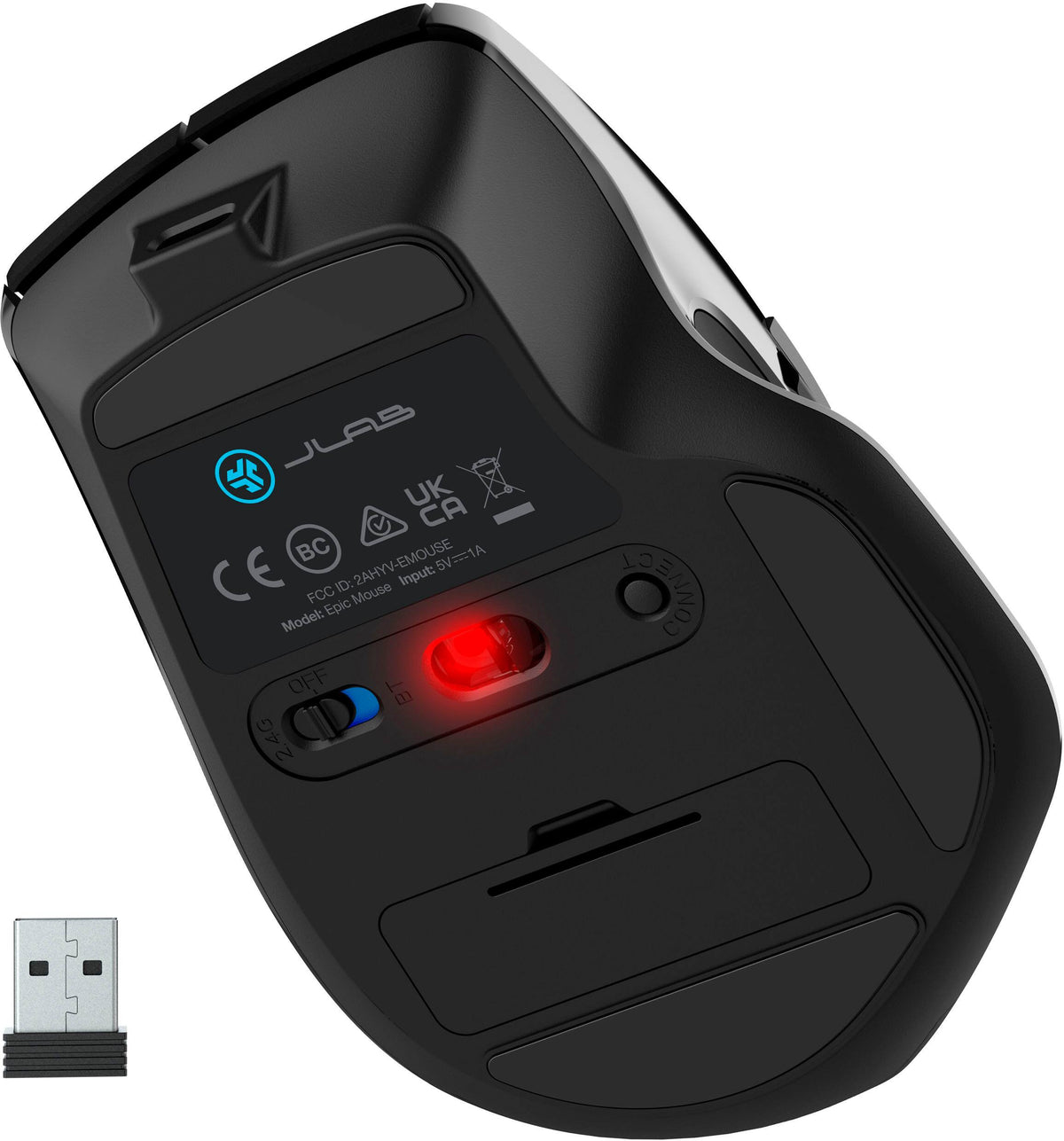 JLab - EPIC Wireless Bluetooth Mouse 2 - Wireless - Black