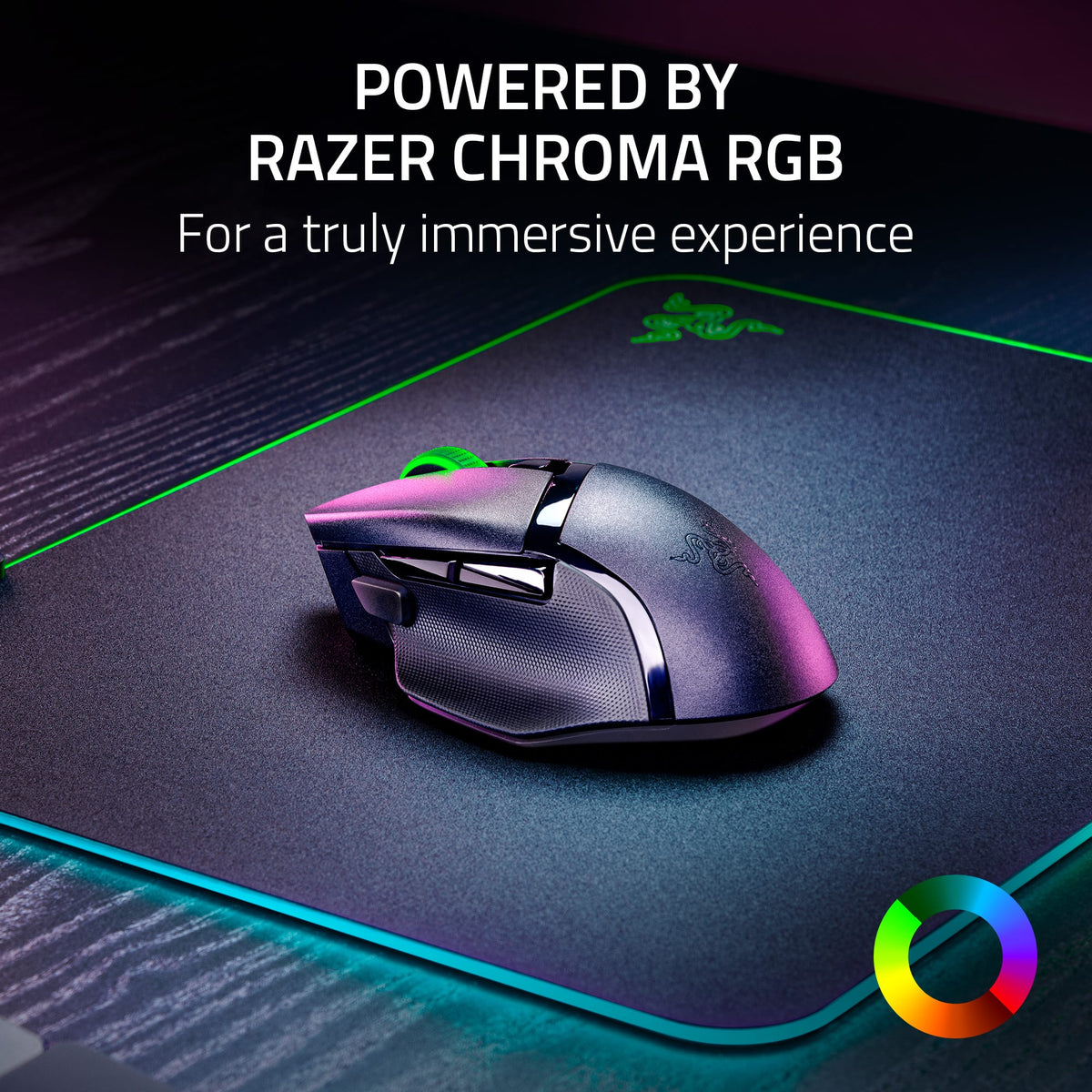 Razer - Basilisk V3 X HyperSpeed Optical Gaming Mouse with 9 Customizable Controls - Wireless - Black