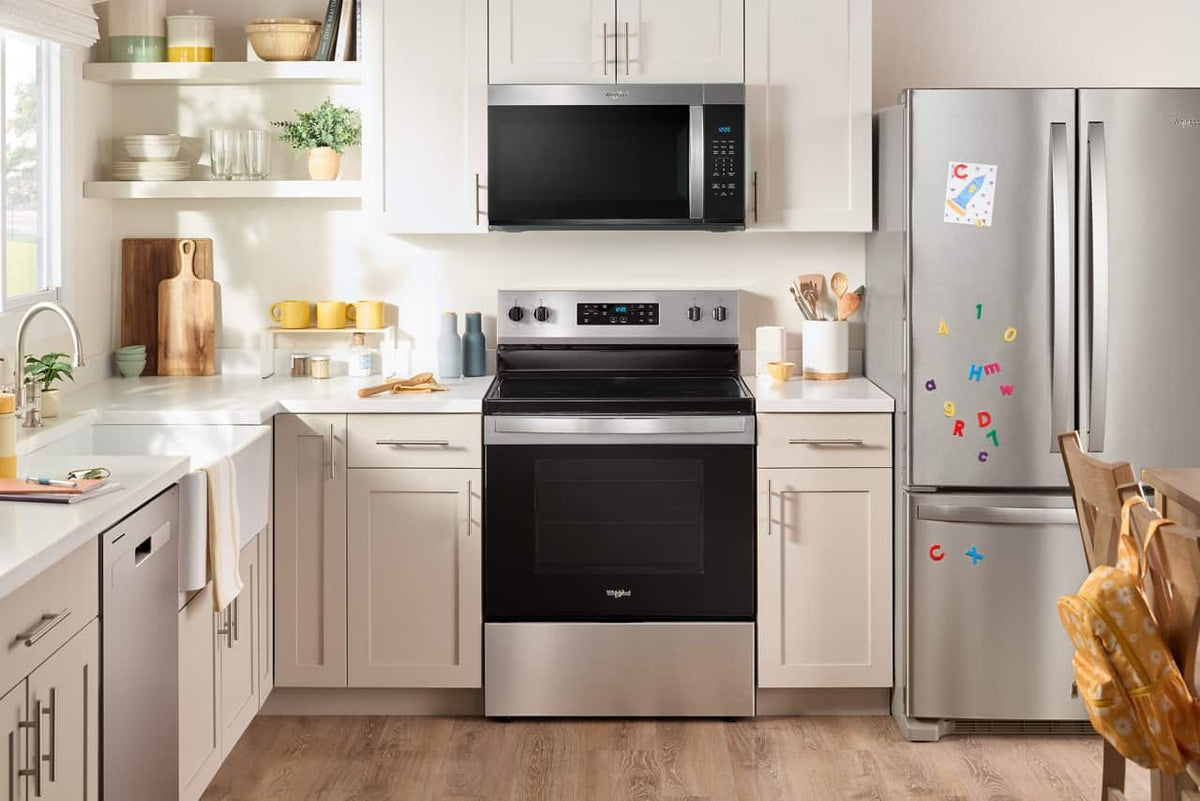Whirlpool - 1.7 Cu. Ft. Over-the-Range Microwave with 1000-Watts Cooking Power - Stainless Steel