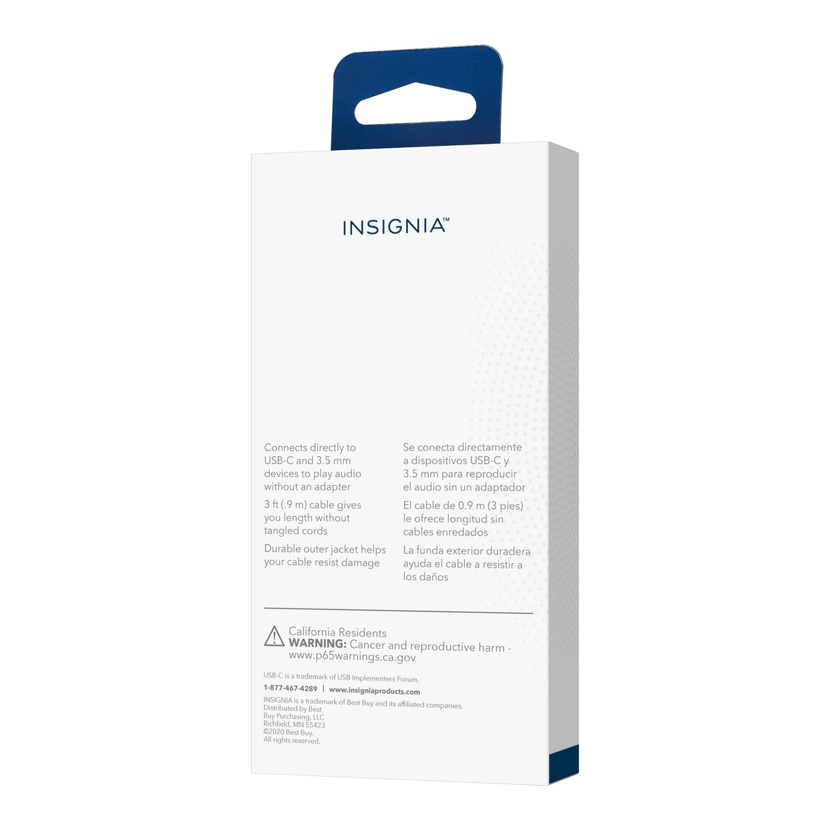 Insignia™ - 3’ USB-C to 3.5 mm Cable - Black