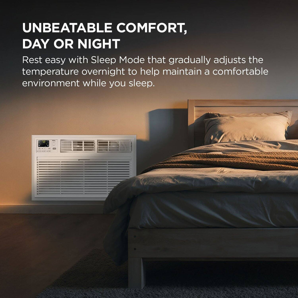 TCL - 450 Sq. Ft. 10,000 BTU Smart Through-the-Wall Air Conditioner with Wi-Fi and Remote - White