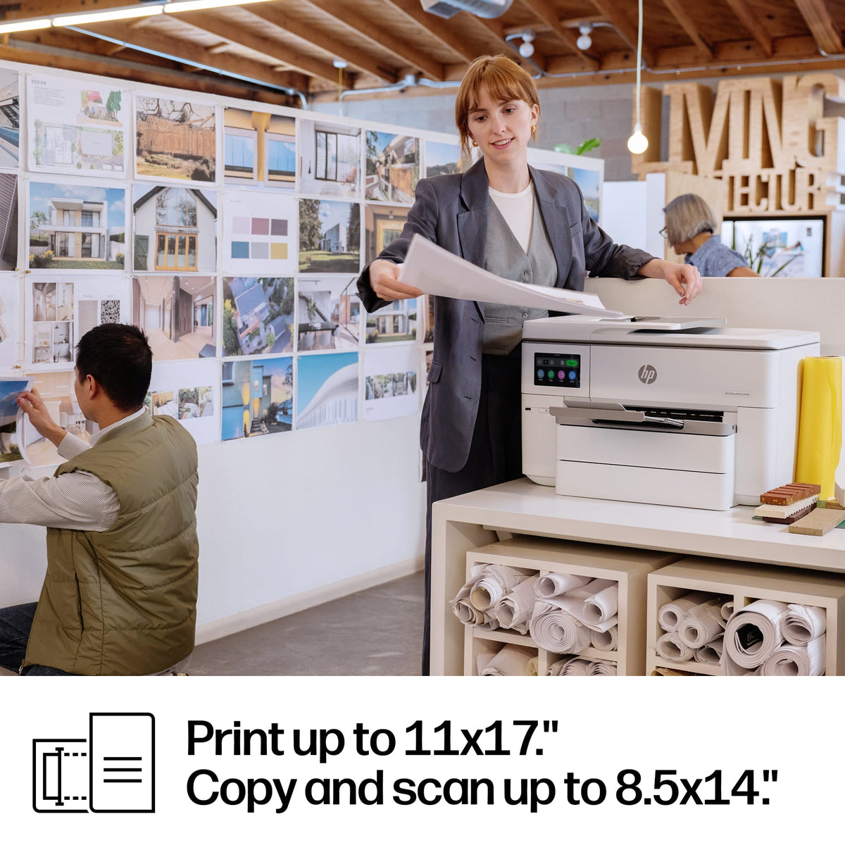 HP - OfficeJet Pro 9730 Wireless AI-Enabled Wide Format All-in-One Inkjet Printer with 3 Months of Instant Ink - White