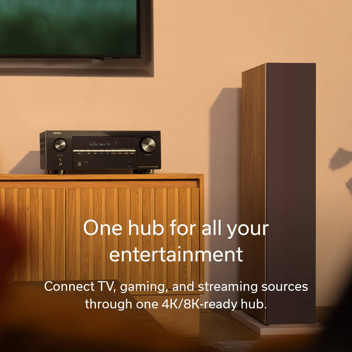Denon - AVR-X2900H 7.2 Ch. 95W 4K/8K Dolby Atmos AV Receiver - Black