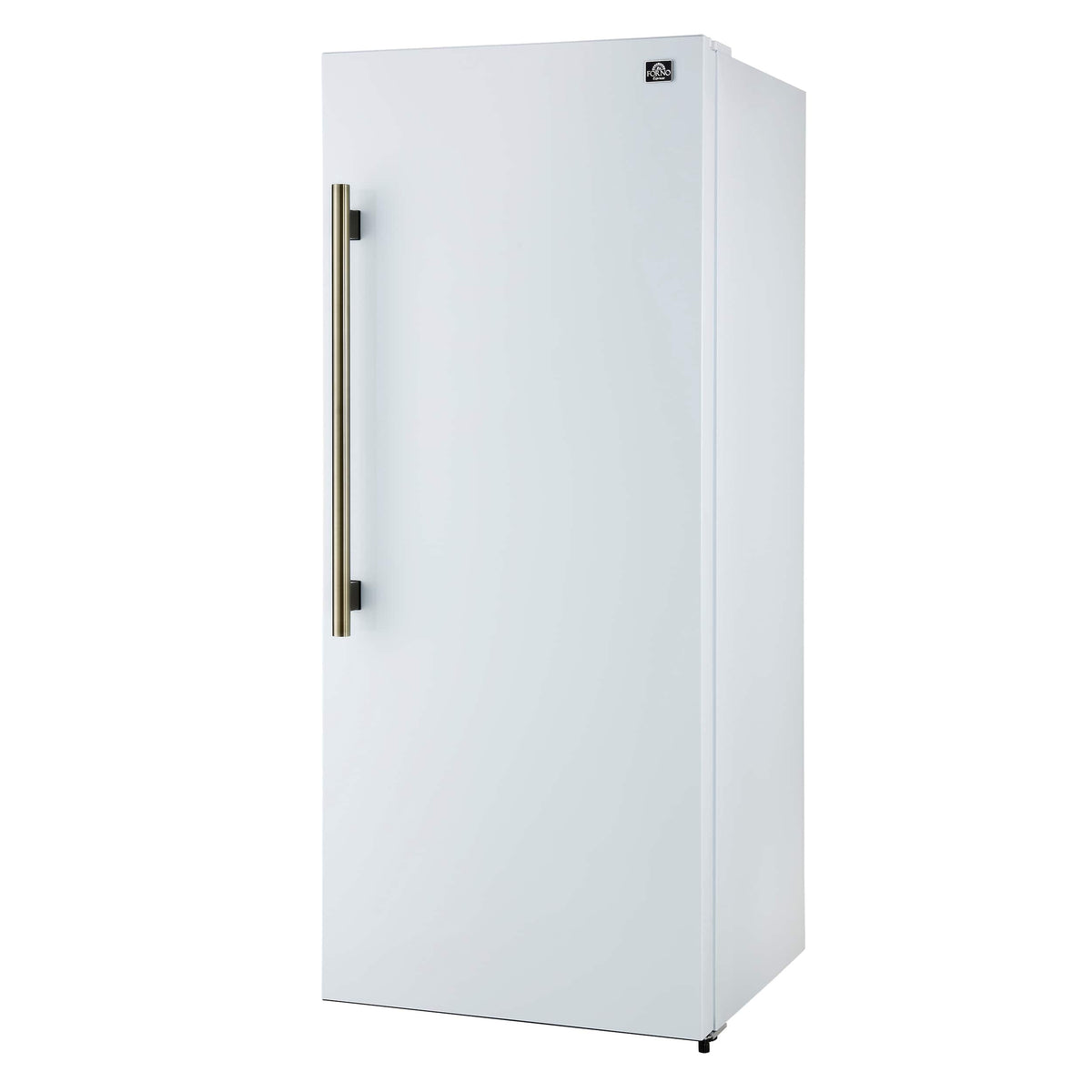 Forno Appliances - Maderno 13.6 Cu. Ft. Right Swing Upright Convertible Freezer with Antique Brass Handles - White