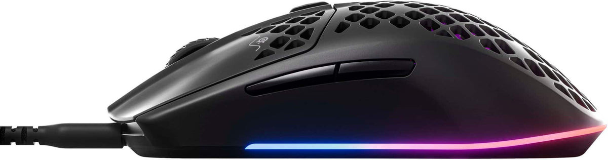 SteelSeries - Aerox 3 Super Light Honeycomb Wired RGB Optical Gaming Mouse - Wired - Onyx