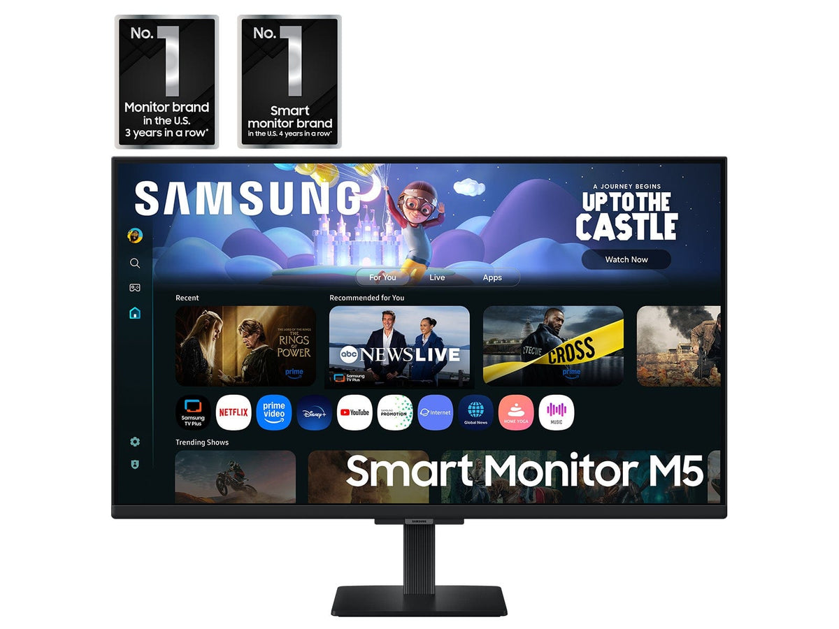Samsung - 32" M5 (M50F) FHD Smart Monitor with Built-in Speakers - Black