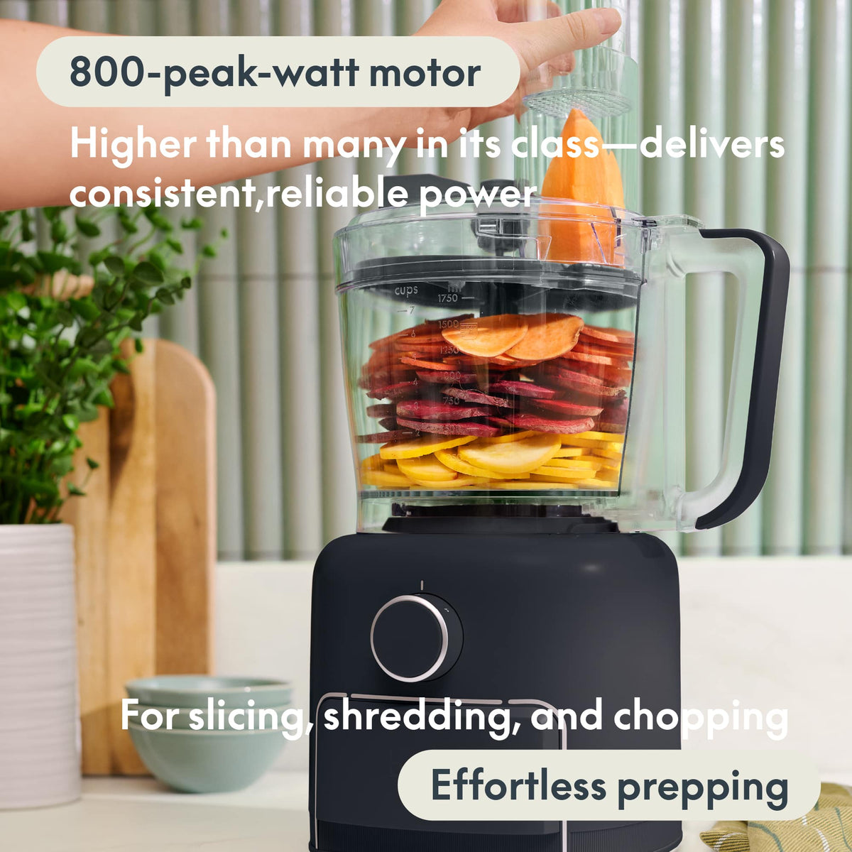 Bella - CHOP 10-Cup Food Processor - Slate