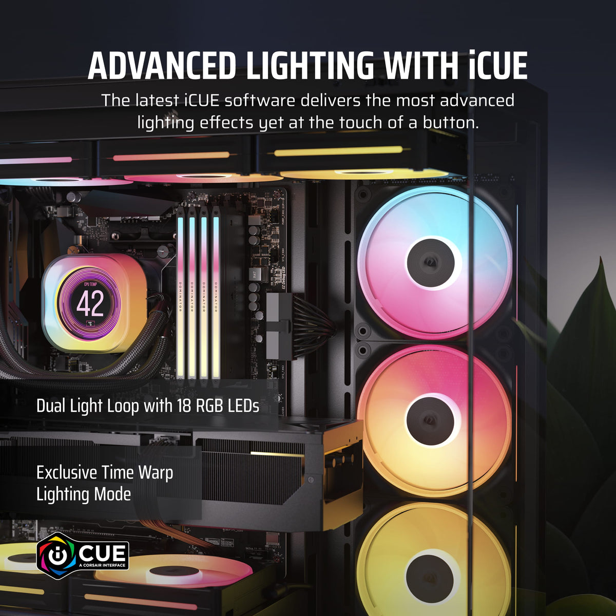 CORSAIR - iCUE LINK LX120-R RGB 120mm PWM Reverse Blade Computer Case Fan Starter Kit (3-pack) - Black