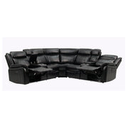 Jupiter - Leather Sectional - Black