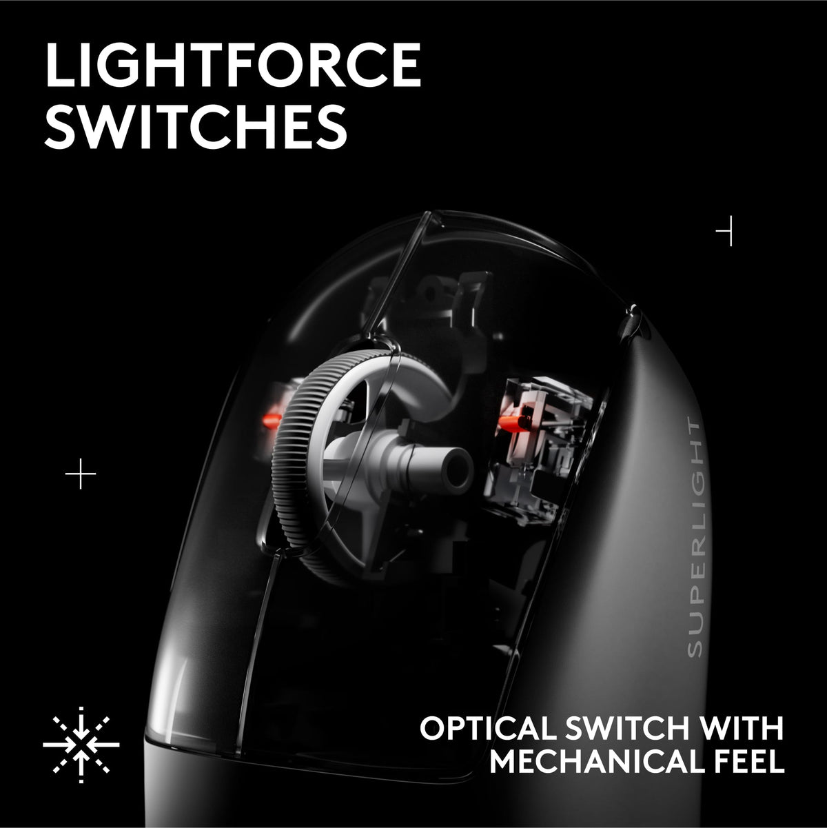 Logitech - PRO X SUPERLIGHT 2 SE LIGHTSPEED Lightweight Wireless Gaming Mouse with Optical HERO 2 Sensor 44,000 DPI for PC - Wireless - Black