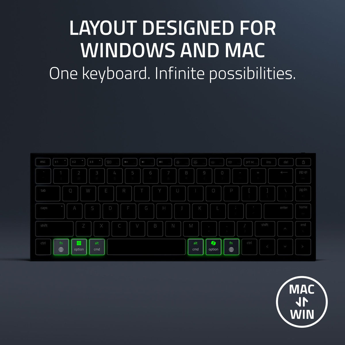 Razer - Joro Portable 75% Wireless Scissor Low-Profile Gaming Keyboard for PC and Mac with Chroma RGB Backlighting - Black