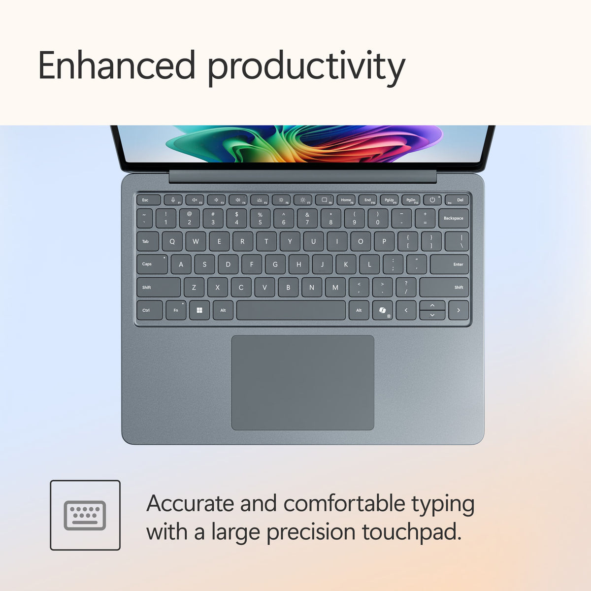 Microsoft - Surface Laptop - 13" 2K Touchscreen - Snapdragon X Plus 2025 - 16GB - 512GB Storage - Copilot+ PC - Ocean