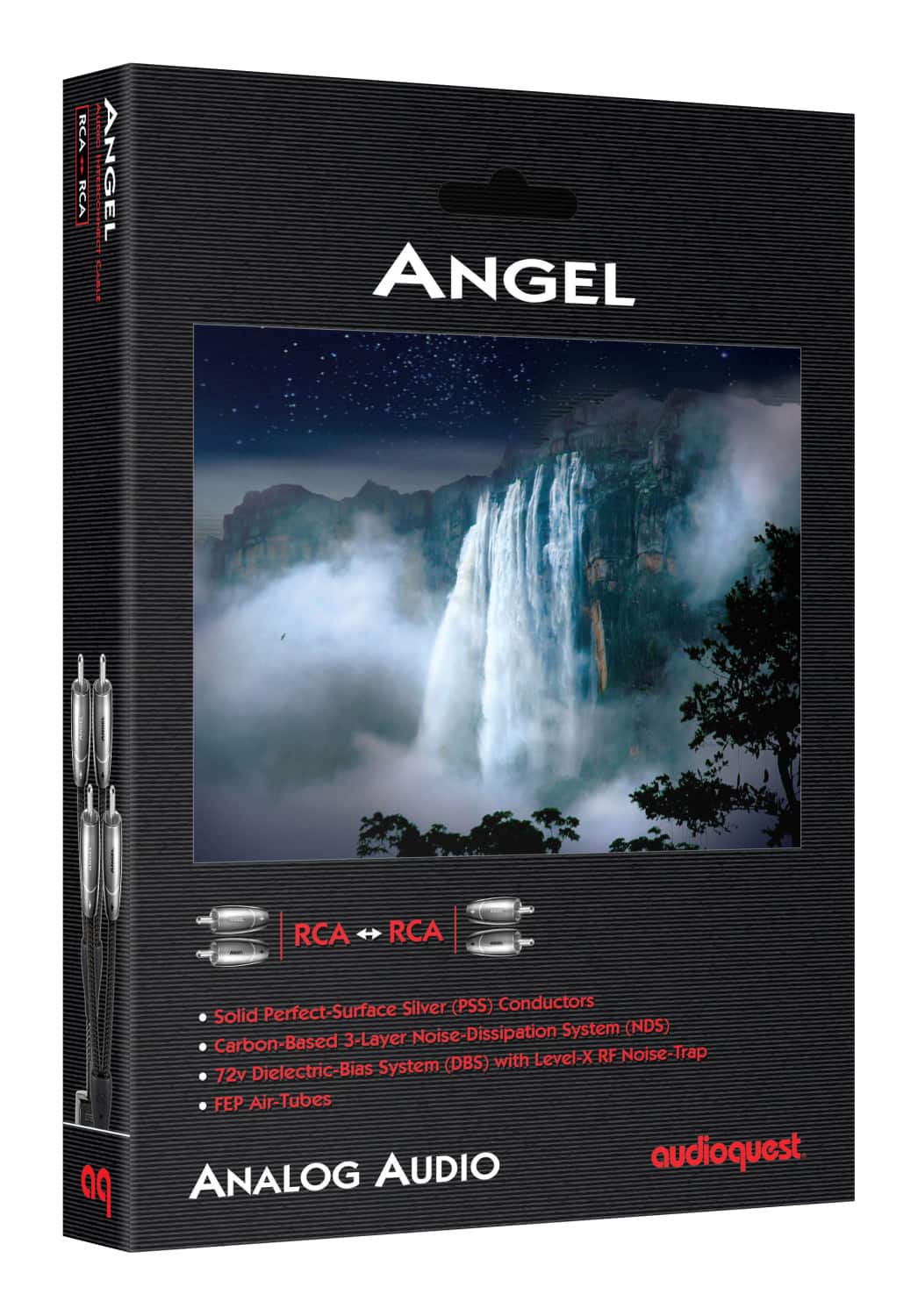 AudioQuest - Angel RCA > RCA 6.6' Analog Audio Interconnect Cable - Silver on Black