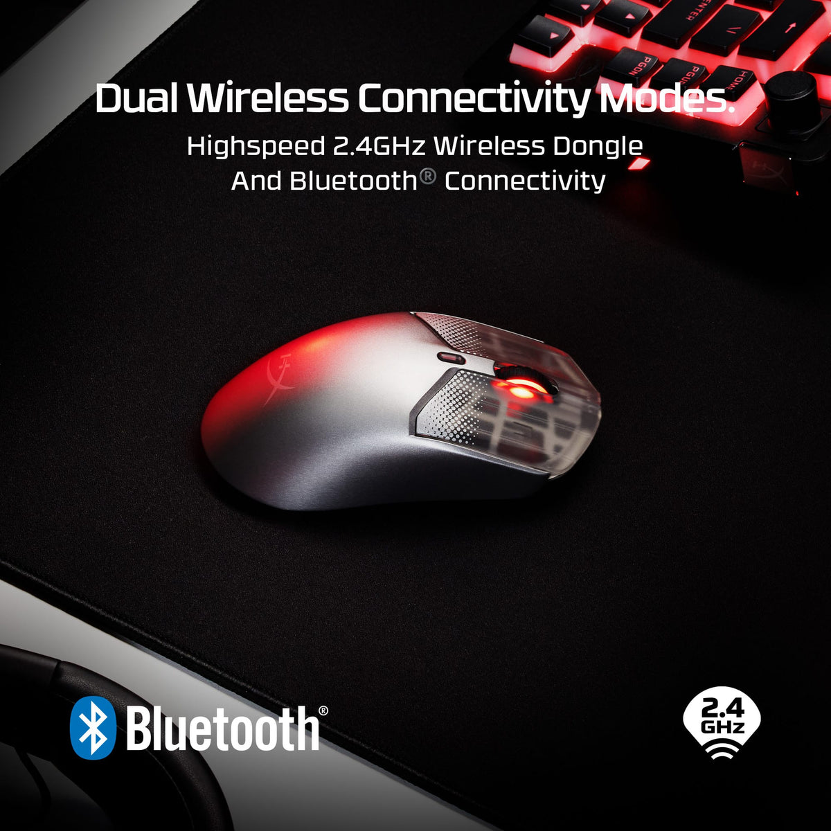 HyperX - Pulsefire Haste 2 S Lightweight Wireless Optical Gaming Mouse with RGB Lighting - Wireless - Navy