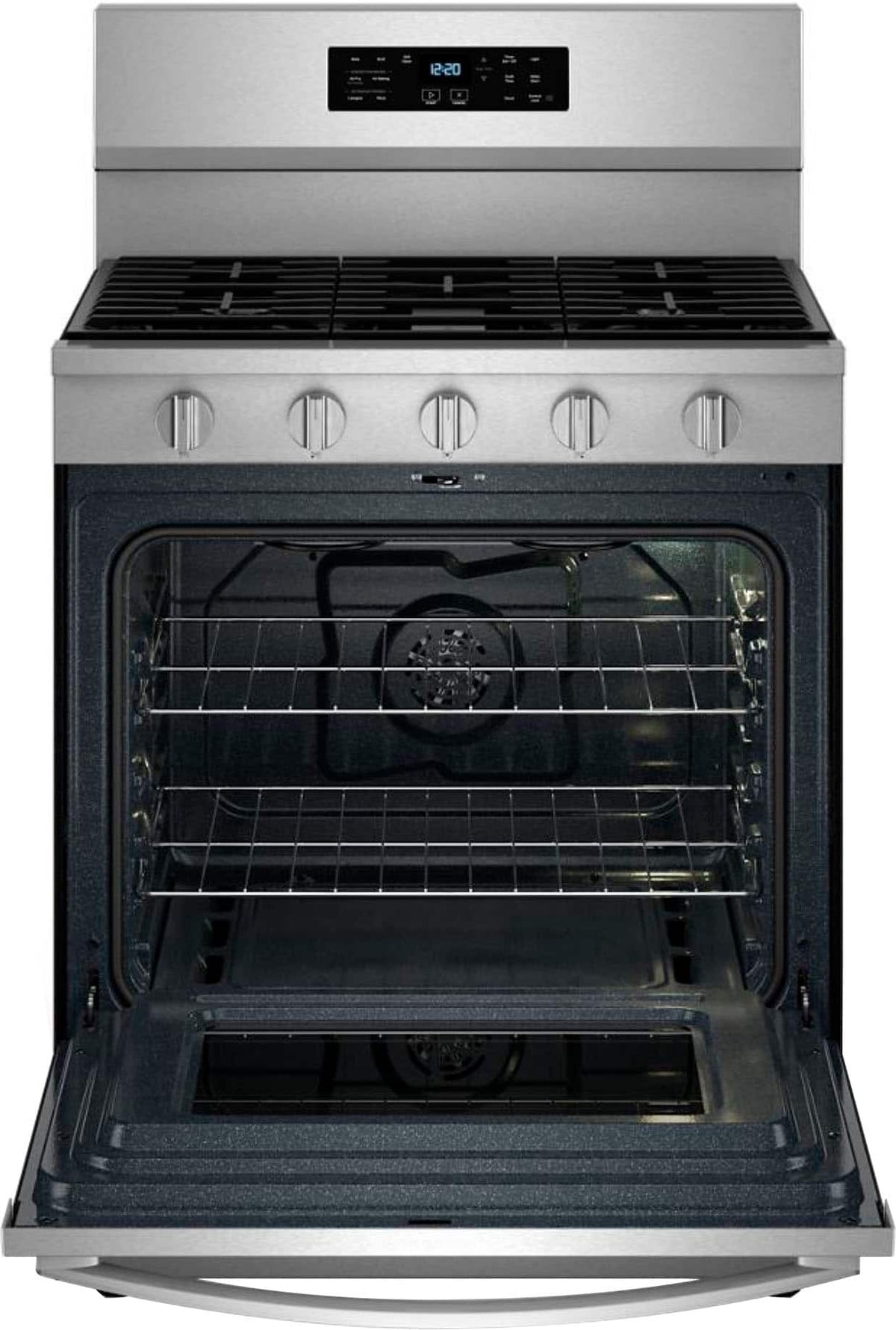 Whirlpool - 30 in. Wide 5 burners 5.0 cu. ft. Freestanding Single Gas Range with Air Fry and Air Baking - Stainless Steel