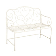 Sunnydaze - Outdoor Garden Bench - Matte White