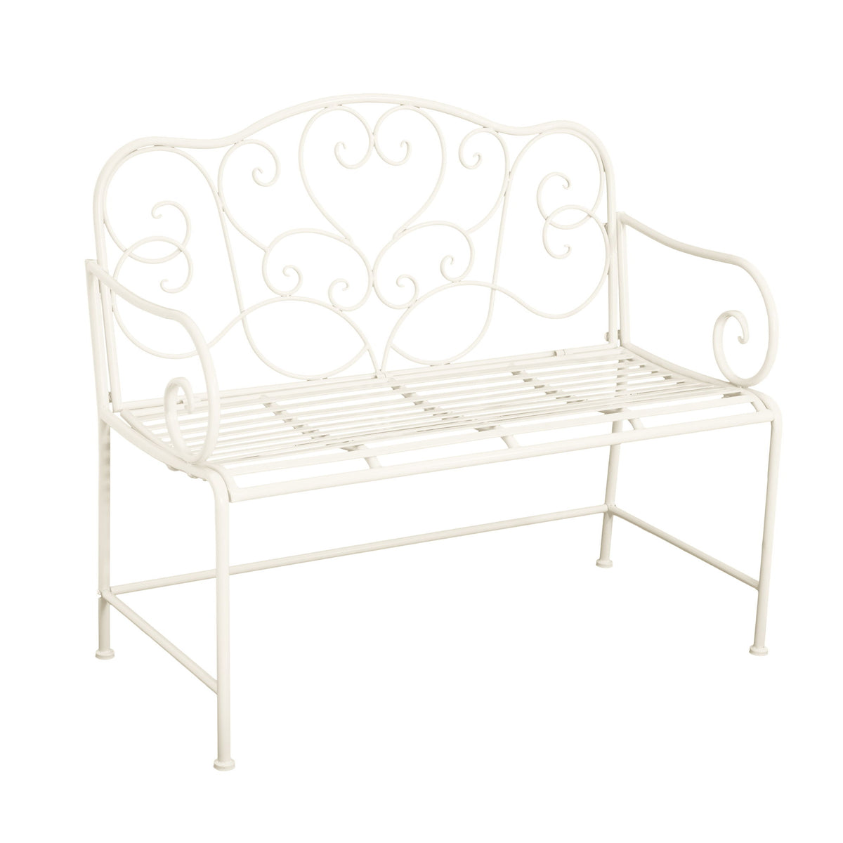 Sunnydaze - Outdoor Garden Bench - Matte White
