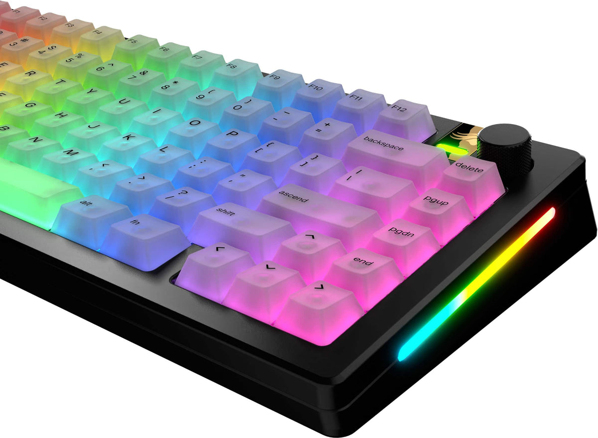 Glorious - Polychroma Translucent Universal RGB Keycaps for 100% 85% 80% TKL 60% Compact 75% Mechanical Keyboards - Translucent V2