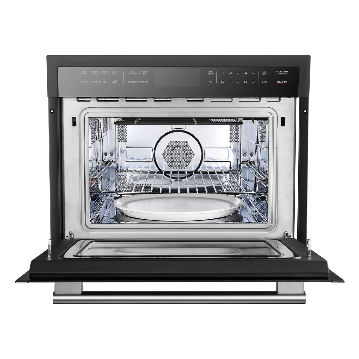 Forno Appliances - Oliena Espresso 1.6 cu. ft. Built-In Microwave and Convection Oven Combo with Sensor Cooking - Black