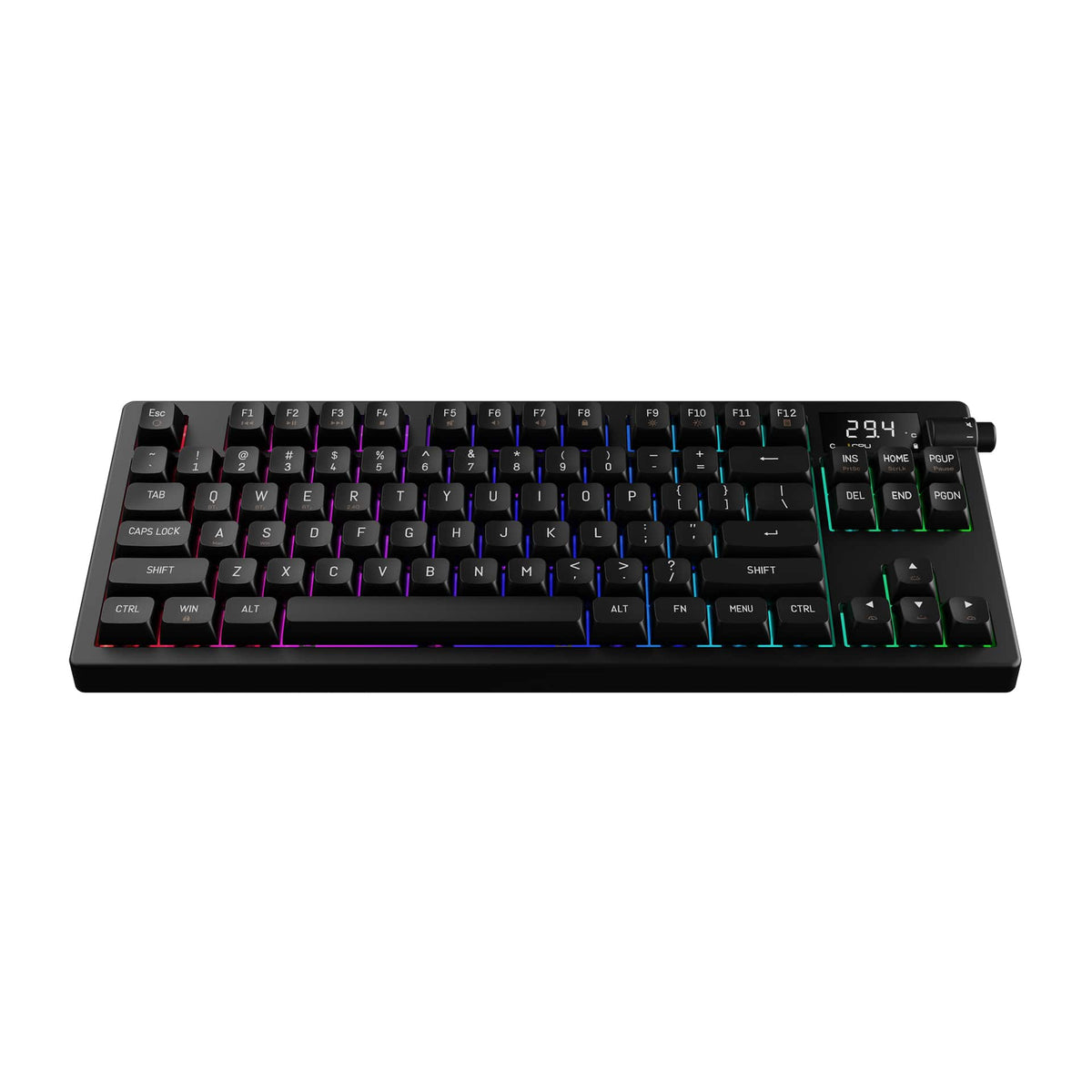 GAMDIAS - HERMES M7 TKL Hybrid Mechanical Red Switch Gaming Keyboard - Black